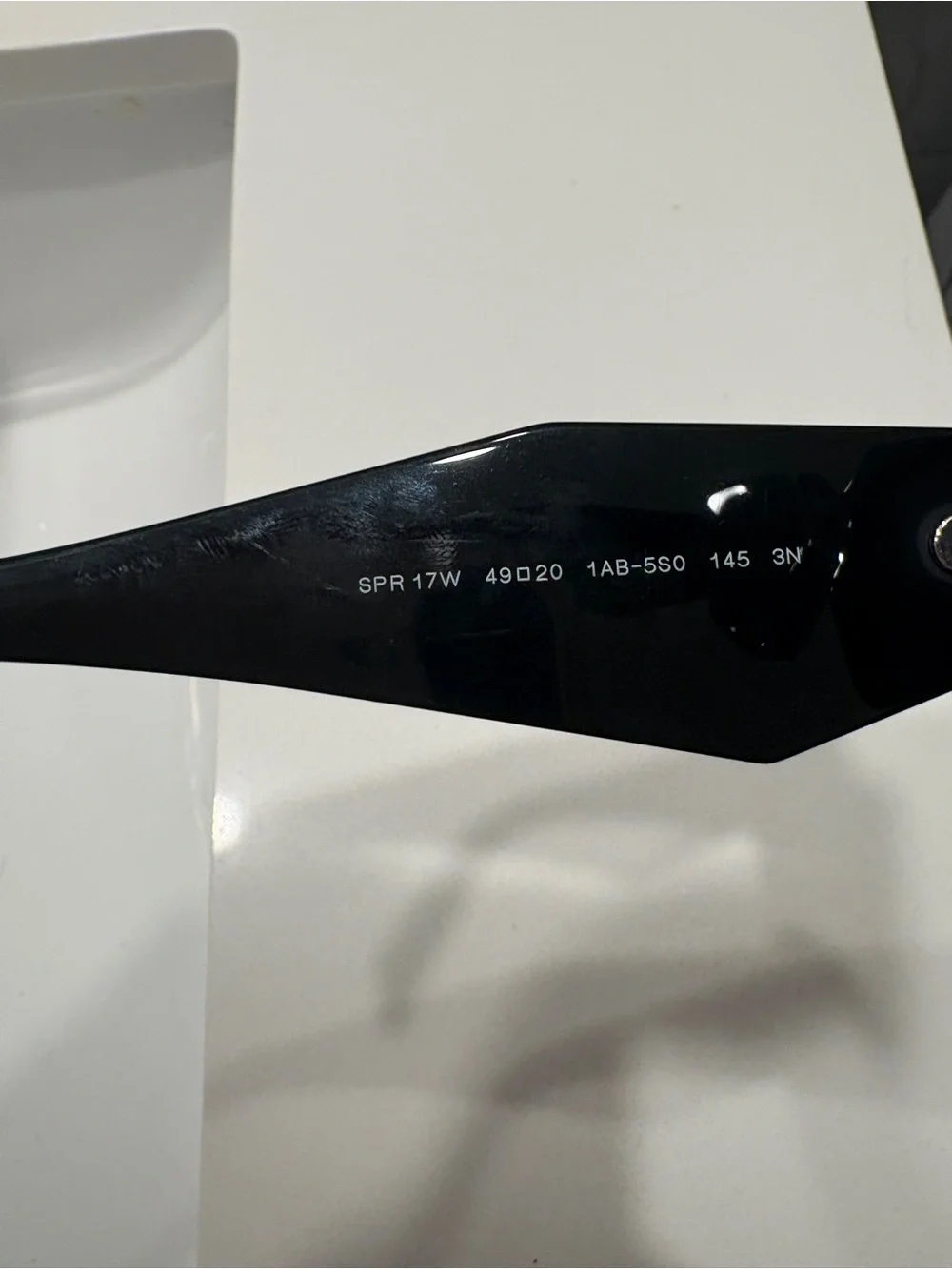 Prada Black Faceted Geometric Sunglasses